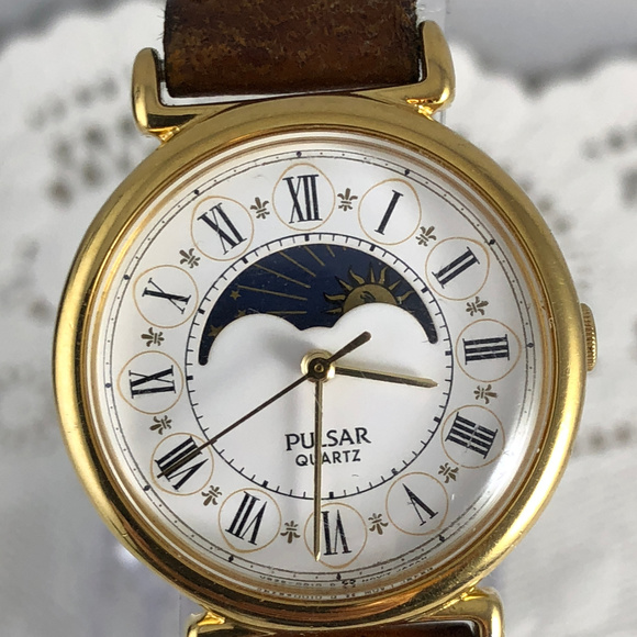 Pulsar Accessories - Vintage Lady's Pulsar Gold Tone Day & Night Watch